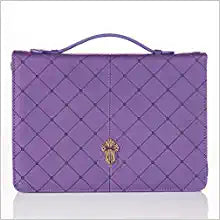 CAG BBL628 BIBLE COVER LUXL LARGE BADGE PURPLE