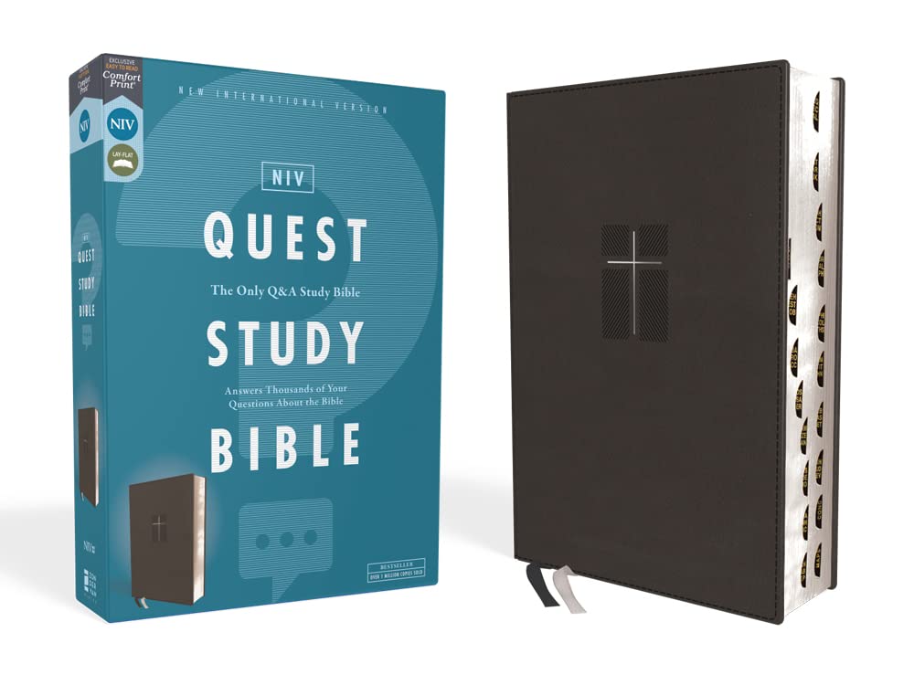 NIV ZON QUEST STUDY BIBLE LEASOFT BLACK INDEXED