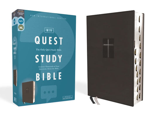 NIV ZON QUEST STUDY BIBLE LEASOFT BLACK INDEXED