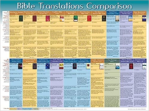 ROSE WALL CHART 599L BIBLE TRANSLATIONS COMPARISON