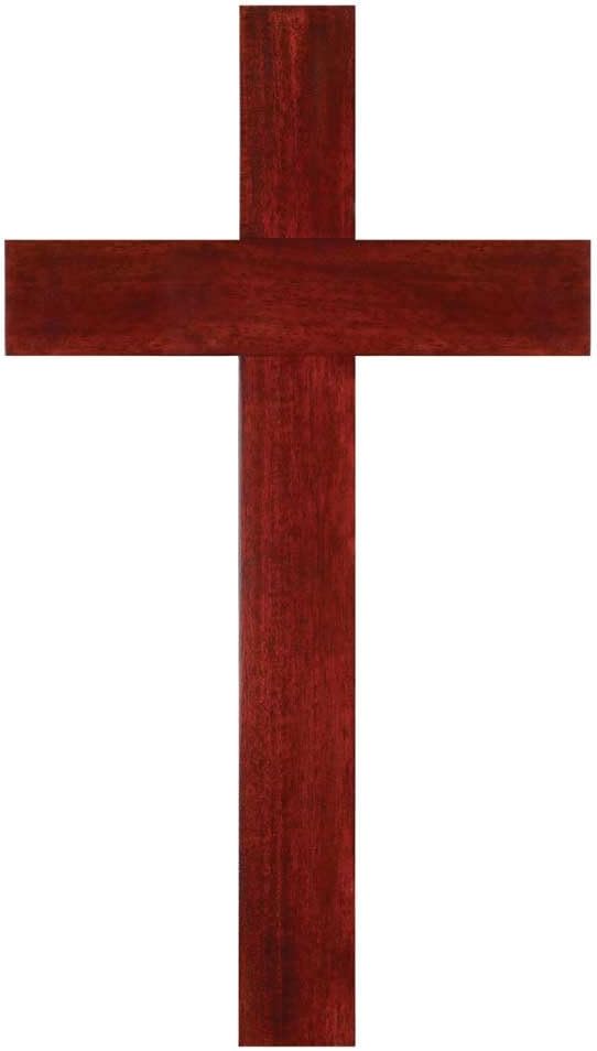 DIC WWC-22 CRS WALL CROSS WOOD MAHOGANY 16