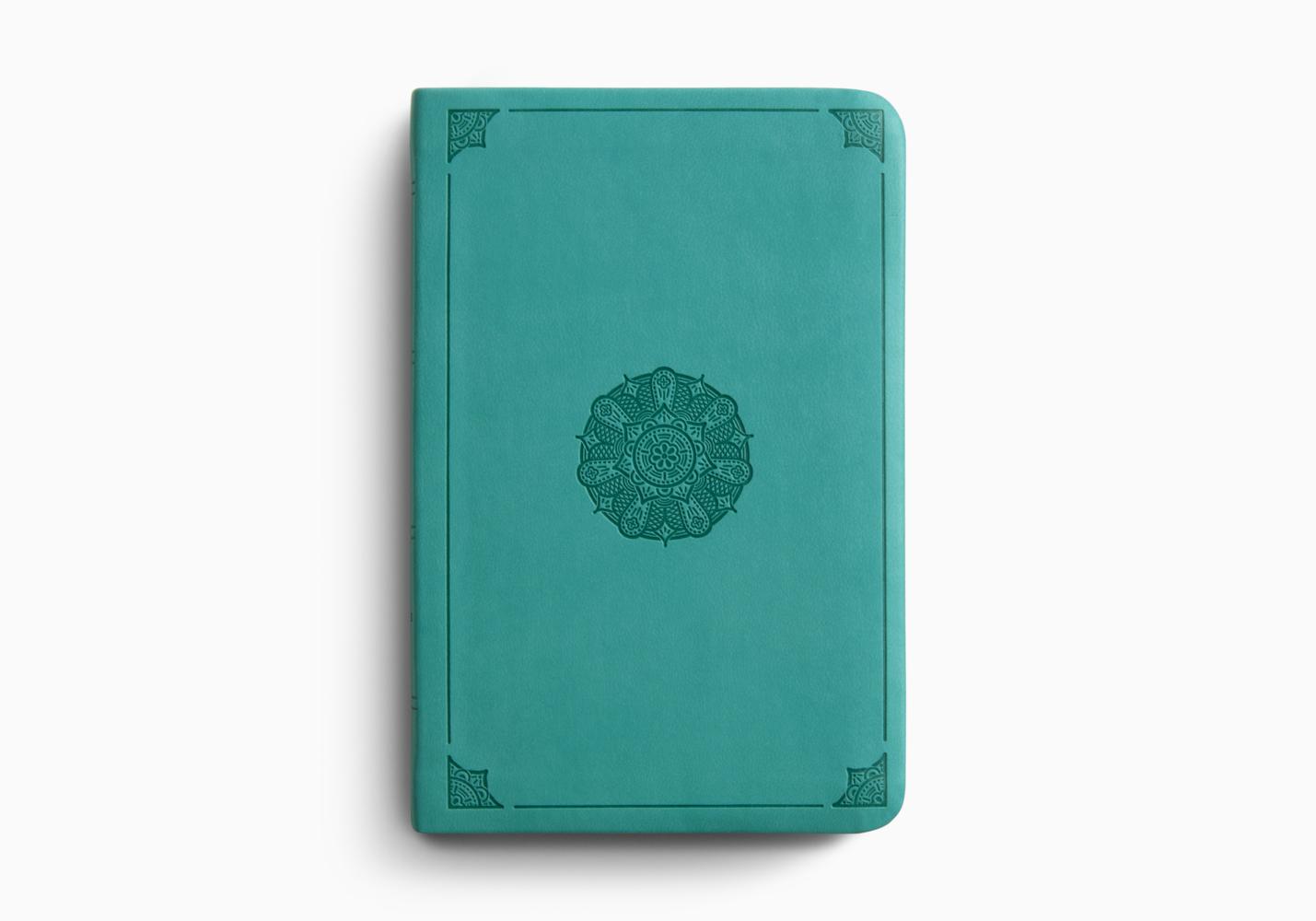 ESV VALUE COMPACT BI TT TURQUOISE EMBLEM