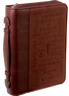 CAG BBL250 BIBLE COVER LUX LEATHER NAMES OF JESUS LARGE