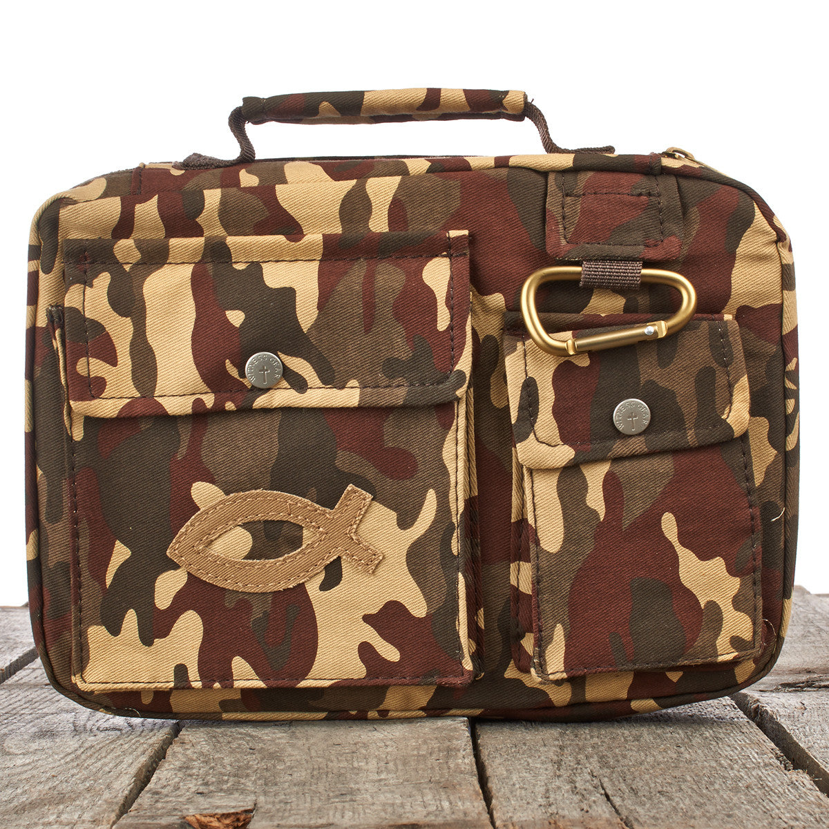 CAG BBL433 BIBLE COVER COTTON CAMOUFLAGE LARGE