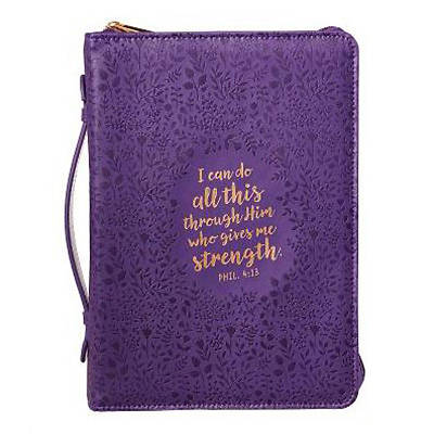 CAG BBM610 BIBLE COVER LUXL MEDIUM PURPLE