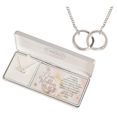 DIC 081-22 SILVER PLATED NECKLACE CANNA WEDDING ENTWINED