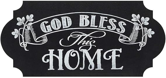 DIC PLKCB-715-122 BLESS THIS HOME WALL CHALKBOARD PLAQUE