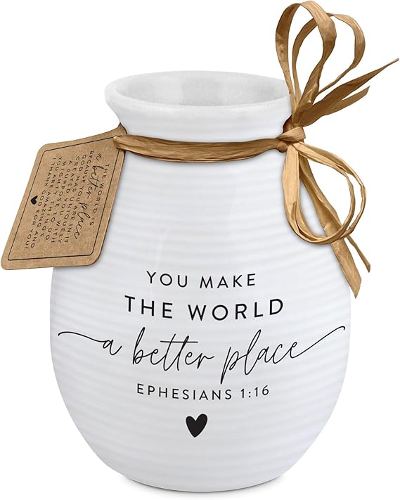 LCP 51331 VASE TEXTURED YOU MAKE THE WORLD BETTER