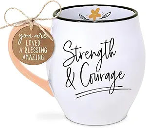 LCP 18801 MUG TOUCH OF COLOR STRENGTH COURAGE 18OZ