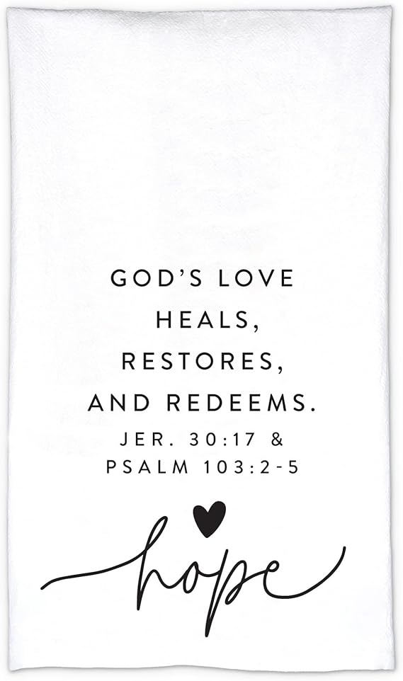LCP 51151 TEA TOWEL HOLD ONTO HOPE WHITE HOPE