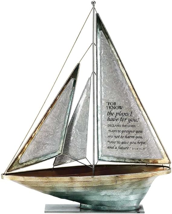 LCP SBTTM-162 I KNOW THE PLANS METAL SAILBOAT FIGURINE