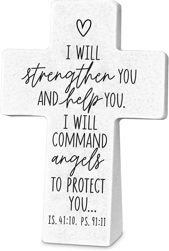 DIC 11403 TABLETOP CROSS I WILL STRENGTHEN YOU