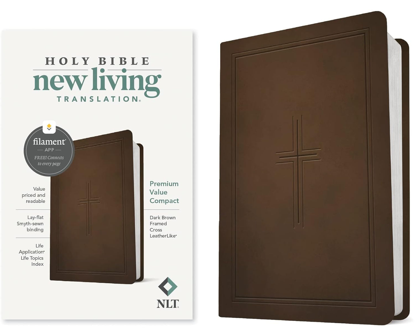 NLT PREMIUM VALUE COMPACT BIBLE, FILAMENT ENABLED