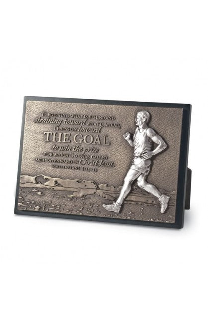 LCP 20755 MOF SCULPTURE PLAQUE GOAL RUNNER