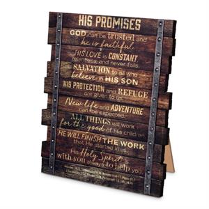 LCP 45034 PLAQUE MDF FARMHOUSE PROMISES