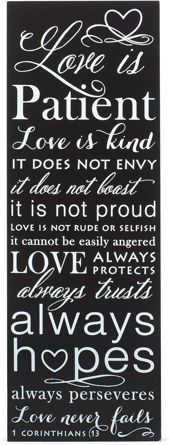 DIC PLK514-101 LOVE IS PATIENT WALL PLAQUE
