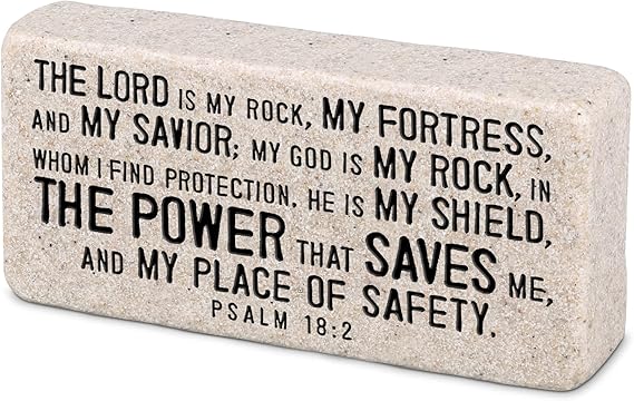 LCP 40610 SCRIPTURE BLOCK THE LORD IS MY ROCK