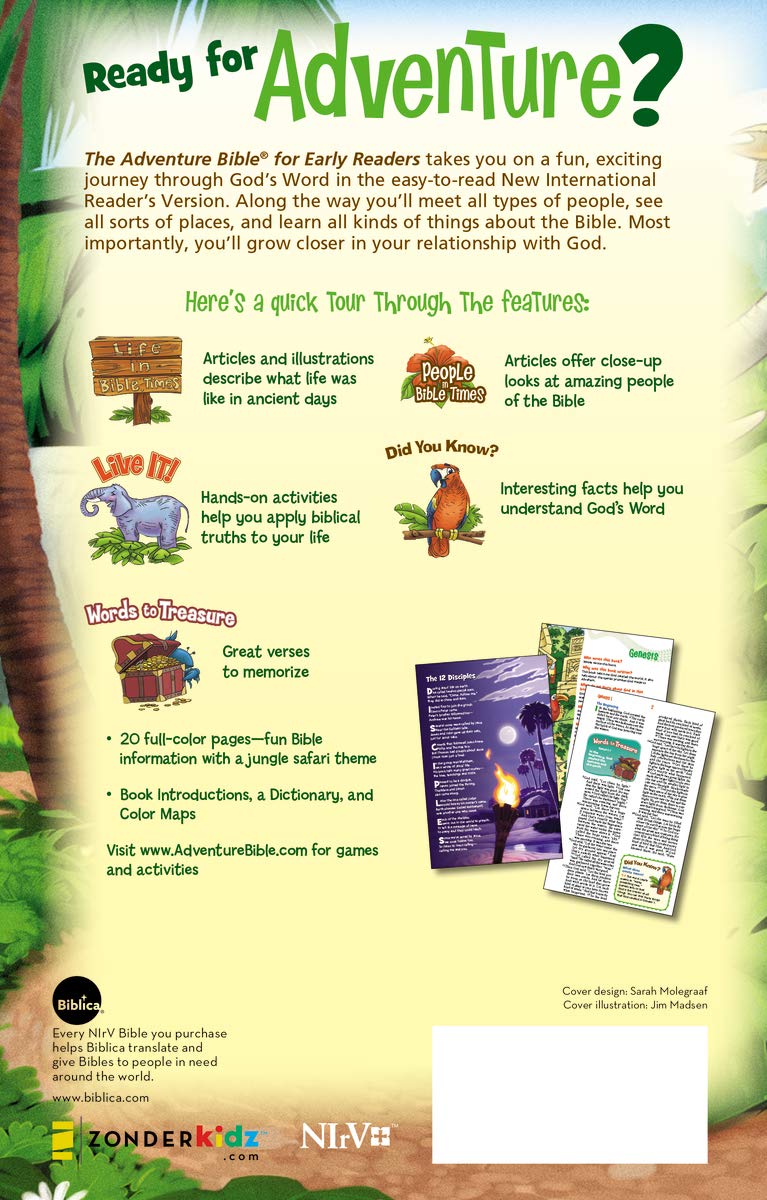 KIDS BI ZON NIrV ADVENTURE BIBLE FOR EARLY READERS
