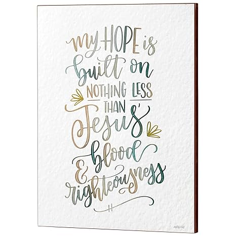 DIC PLK1216-906 WALL PLAQUE MY HOPE IS BUILT 12X16 MDF