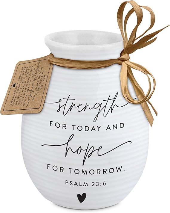 LCP 51333 VASE TEXTURED HOLD HOPE STRENGTH & HOPE