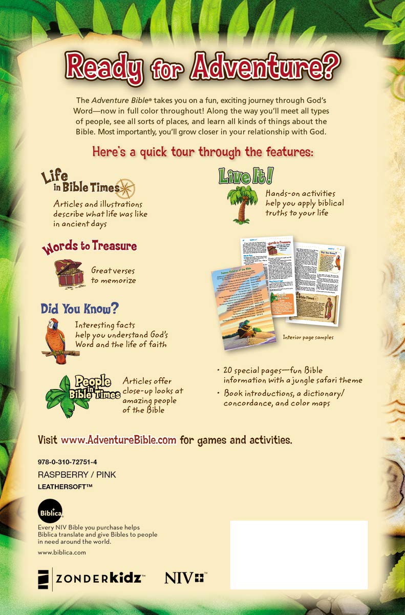 NIV ADVENTURE BIBLE PINK