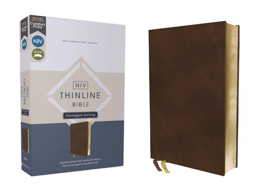 NIV BIBLE THINLINE PASSAGGIO BROWN LS