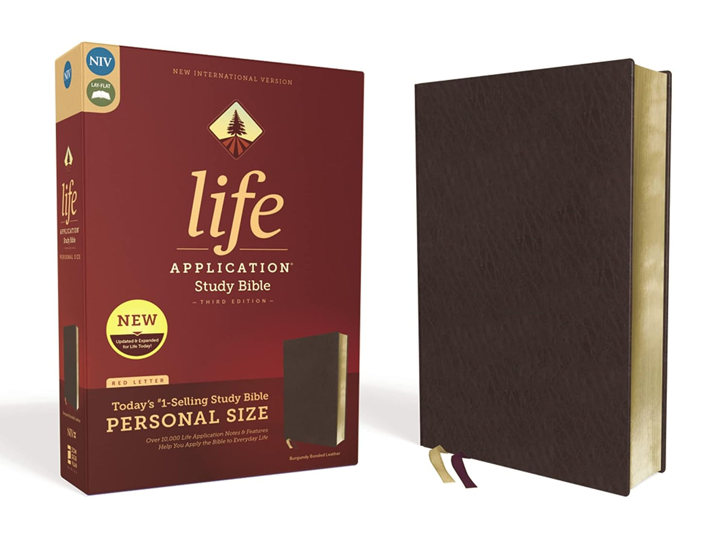 NIV, Life Application Study Bible, Third Edition, Personal Size, Bonded Leather, Burgundy, Red Letter Bonded Leather