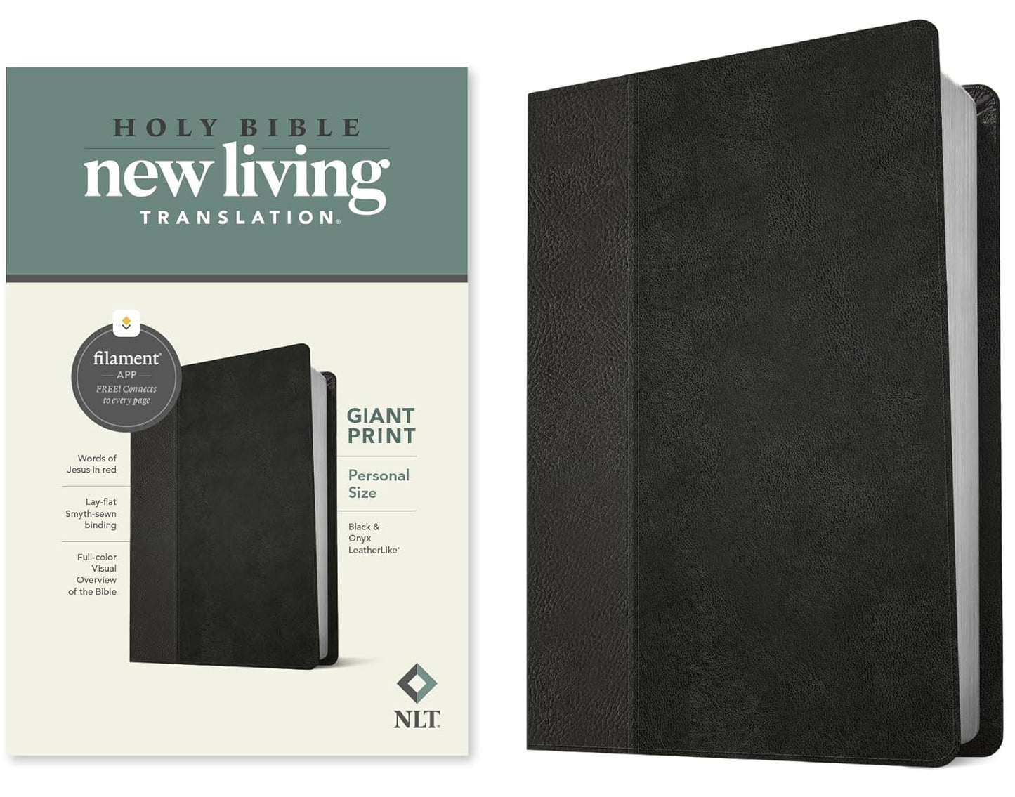 NLT BIBLE PERSONAL SZ GIANT PRINT BLACK/ONYXFILAMENT ENABLED