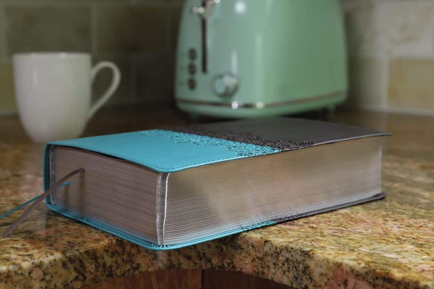 Life Application Study Bible: New International Version, Gray/Teal, Leathersoft, Personal Size: Red Letter Edition