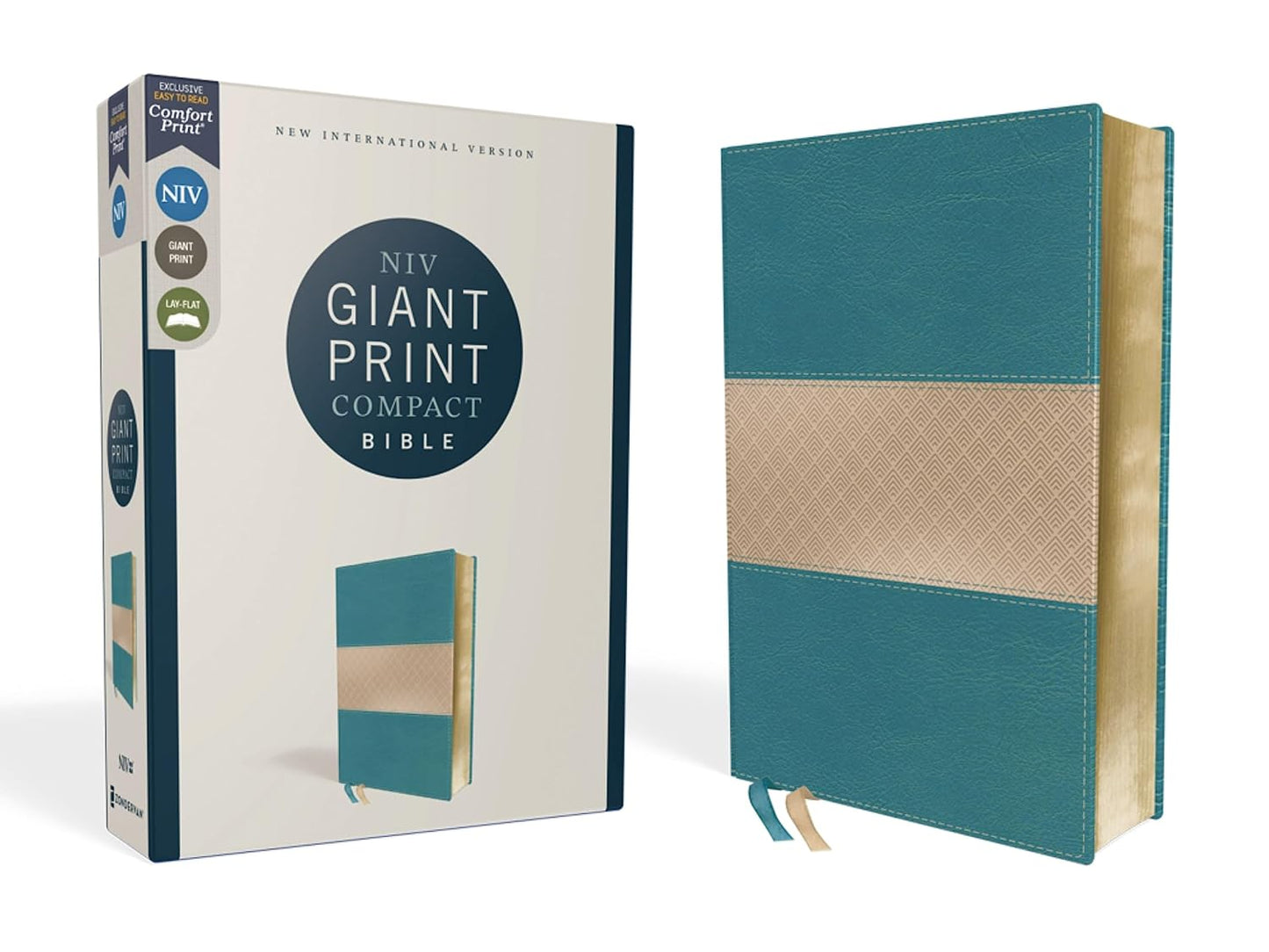 ZON NIV GIANT PRINT COMPACT BI LEASOFT TEAL
