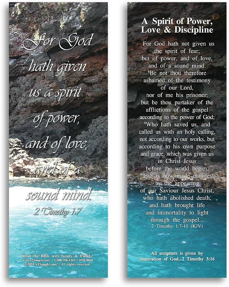 CAG BMP105 BOOKMARK PACK  2 TIMOTHY 1:3