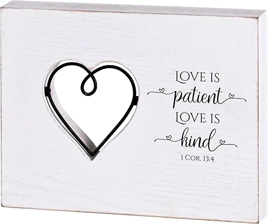 DIC TTPLQW-2007 TABLETOP WIRE PLAQUE LOVE IS KIND HEART