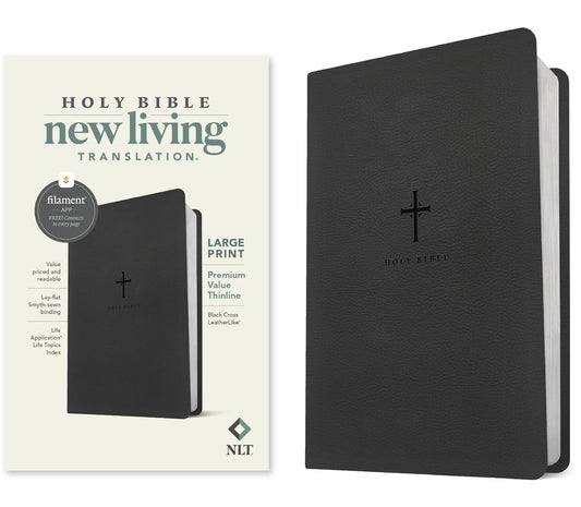 NLT BIBLE PREMIUM THINLINE LP BLACK FILAMENT ENABLED