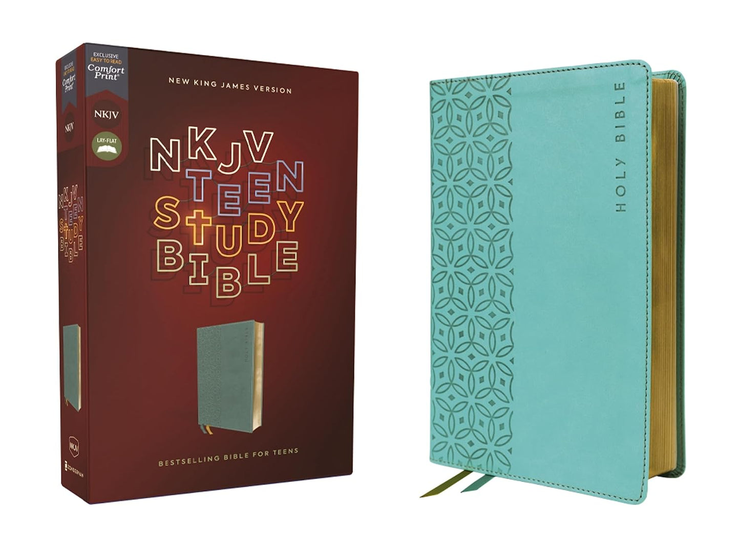 NKJV TEEN STUDY BBILE TEAL LS