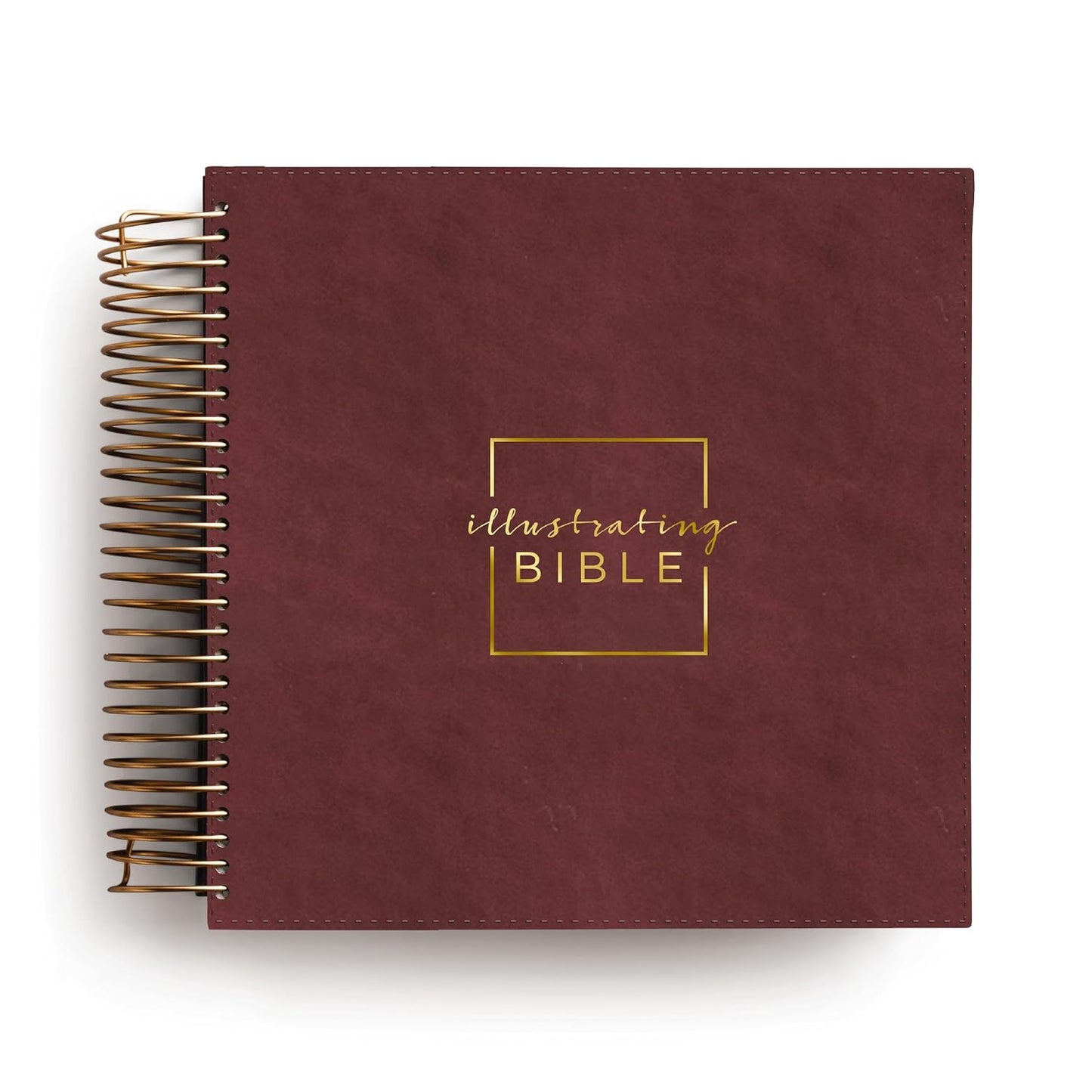 CSB ILLUSTRATED BIBLE JOURNAL SPIRAL BOUND CRANBERRY