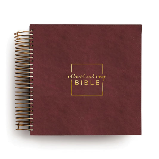CSB ILLUSTRATED BIBLE JOURNAL SPIRAL BOUND CRANBERRY