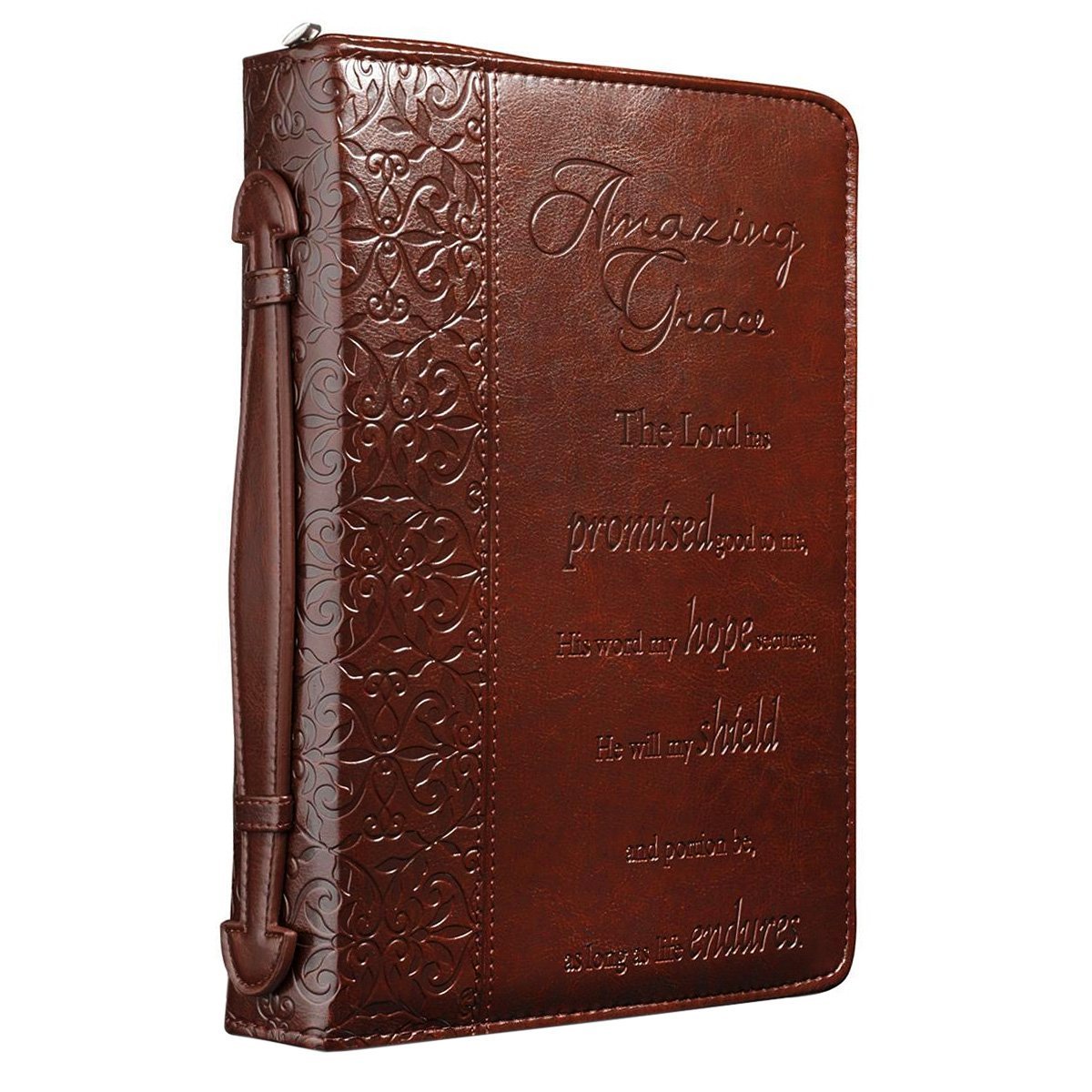 CAG BBL247 BIBLE COVER LUXL LARGE BROWN