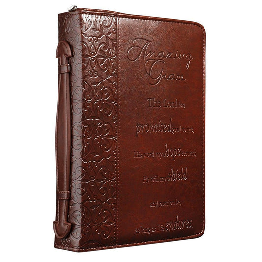 CAG BBL247 BIBLE COVER LUXL LARGE BROWN