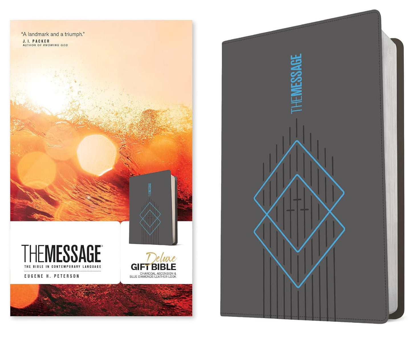 MESSAGE BIBLE DELUXE GIFT LL CHARCOAL