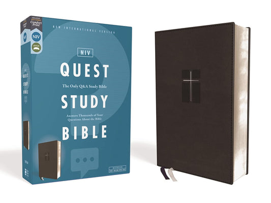NIV QUEST STUDY BIBLE LS BLACK
