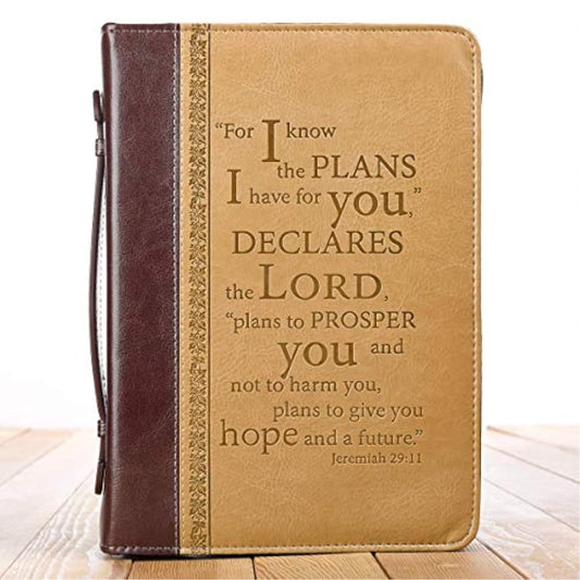 CAG BBL248 BIBLE COVER LUXL LARGE I KNOW THE