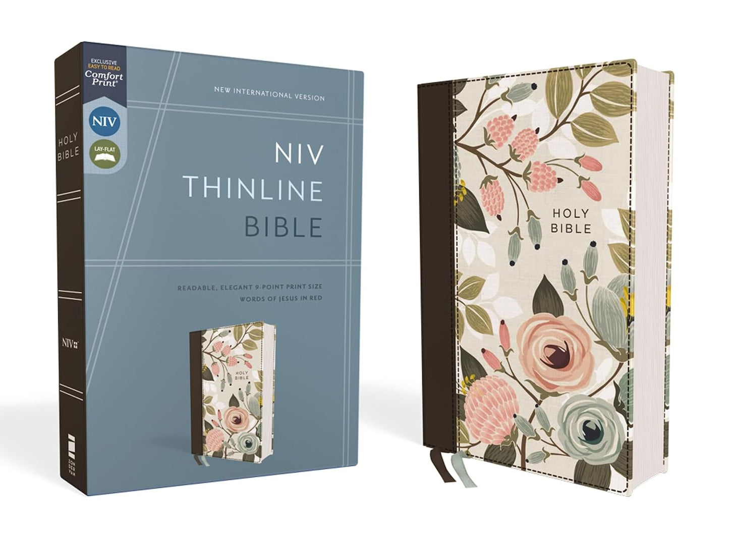 NIV THINLINE BIBLE COB FLORAL
