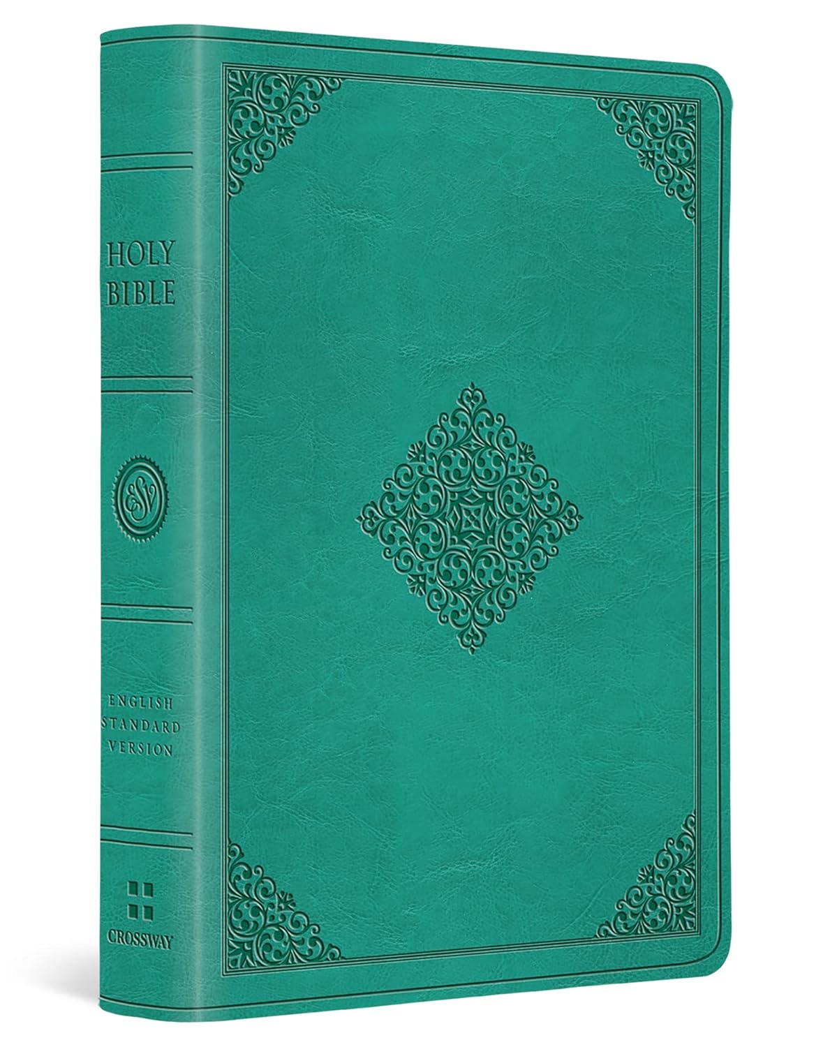 ESV COMPACT VALUE LARGE PRT BI TT TEAL ORNAMENT