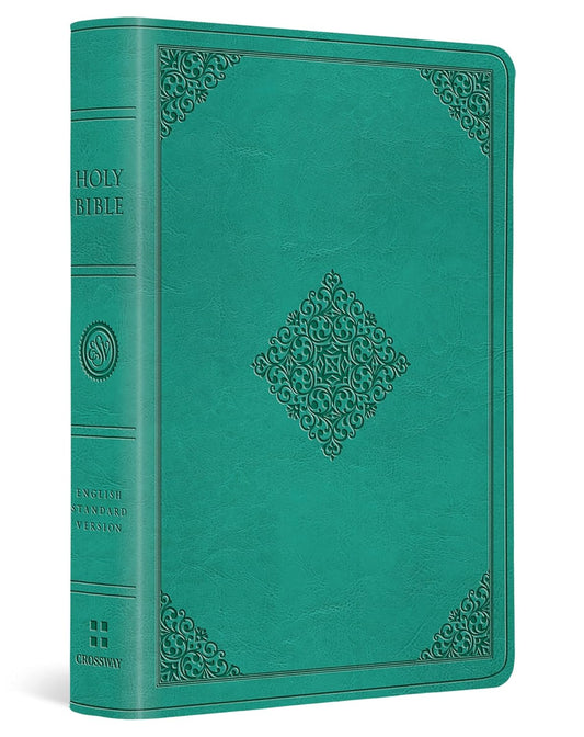 ESV COMPACT VALUE LARGE PRT BI TT TEAL ORNAMENT