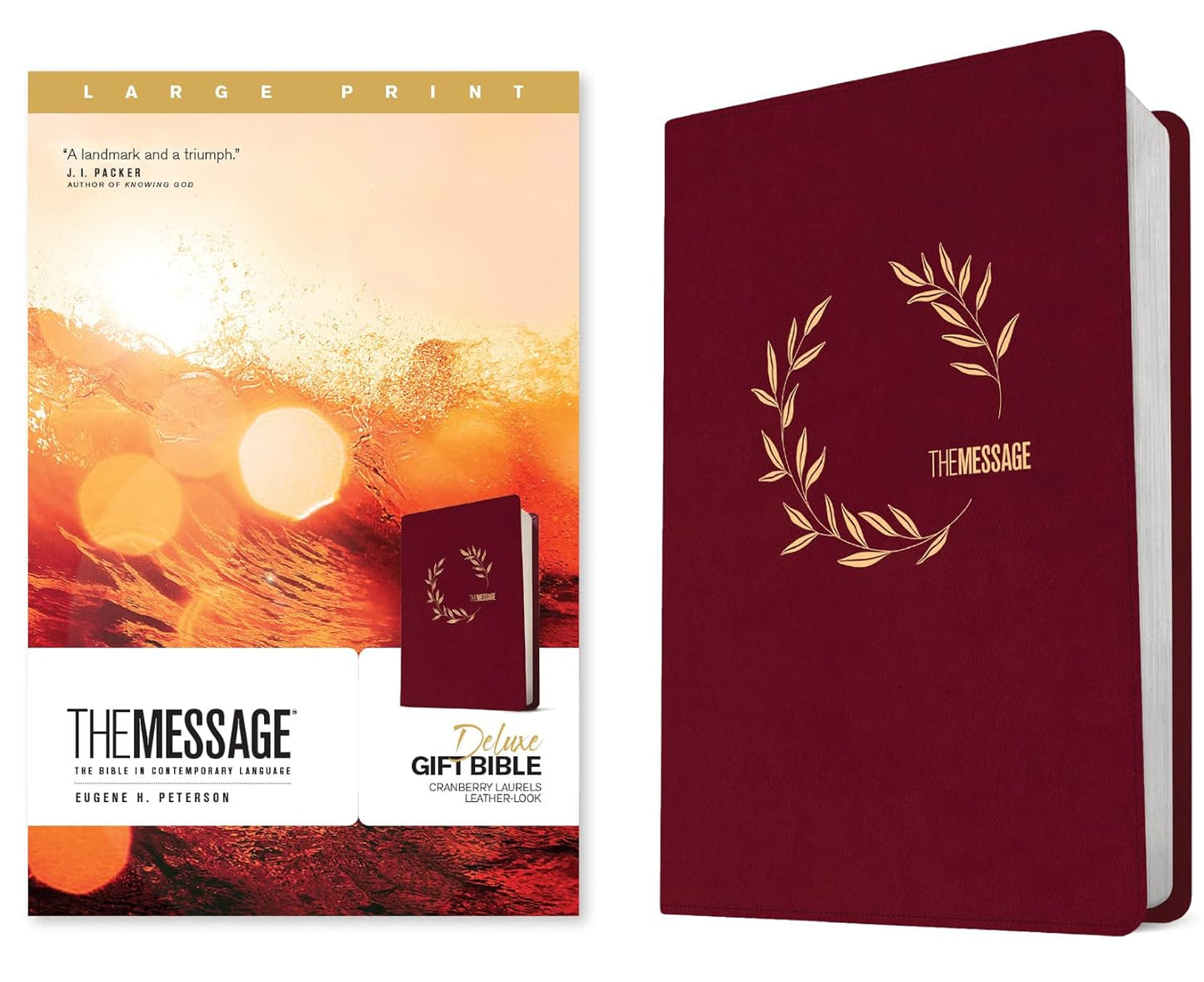 MESSAGE BIBLE DELUXE GIFT LL CRANBERRY