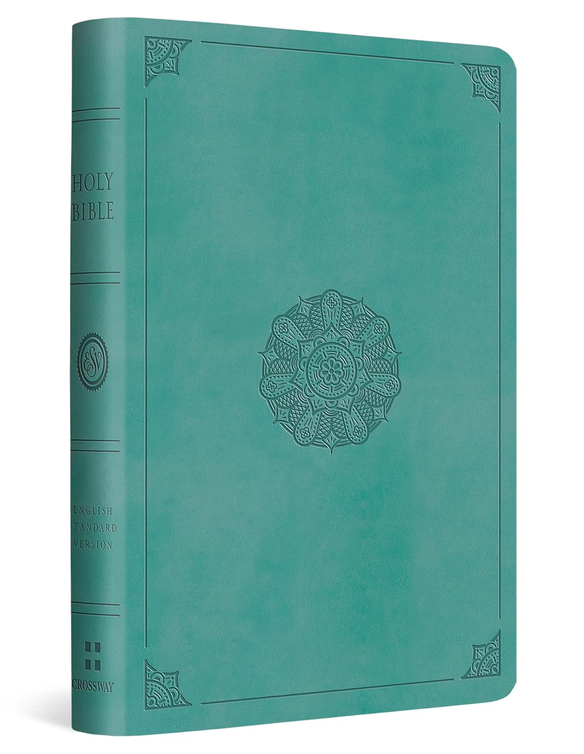 ESV VALUE COMPACT BI TT TURQUOISE EMBLEM