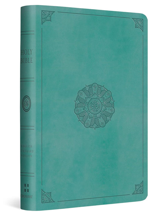 ESV VALUE COMPACT BI TT TURQUOISE EMBLEM