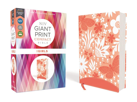 NIV ZON GIANT PRINT COMP BI FOR GIRLS LEASOFT CORAL