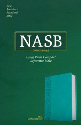 NASB LARGE PRINT COMPACT REF BI TEAL LEATHERTOUCH
