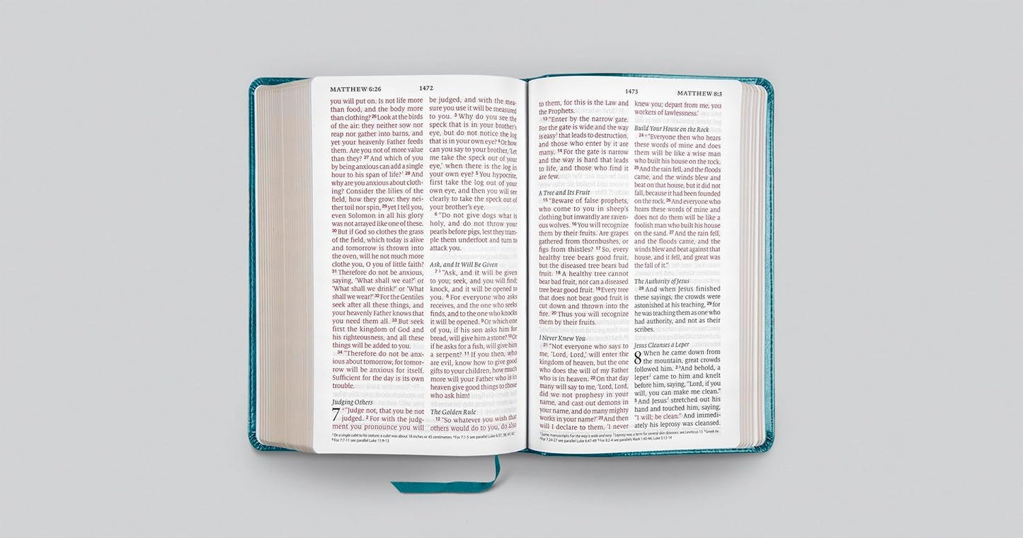 ESV BIBLE PERSONAL SIZE TRUTONE LP TEAL